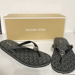 NIB Michael Kors Flip-Flop Stripe Sandals